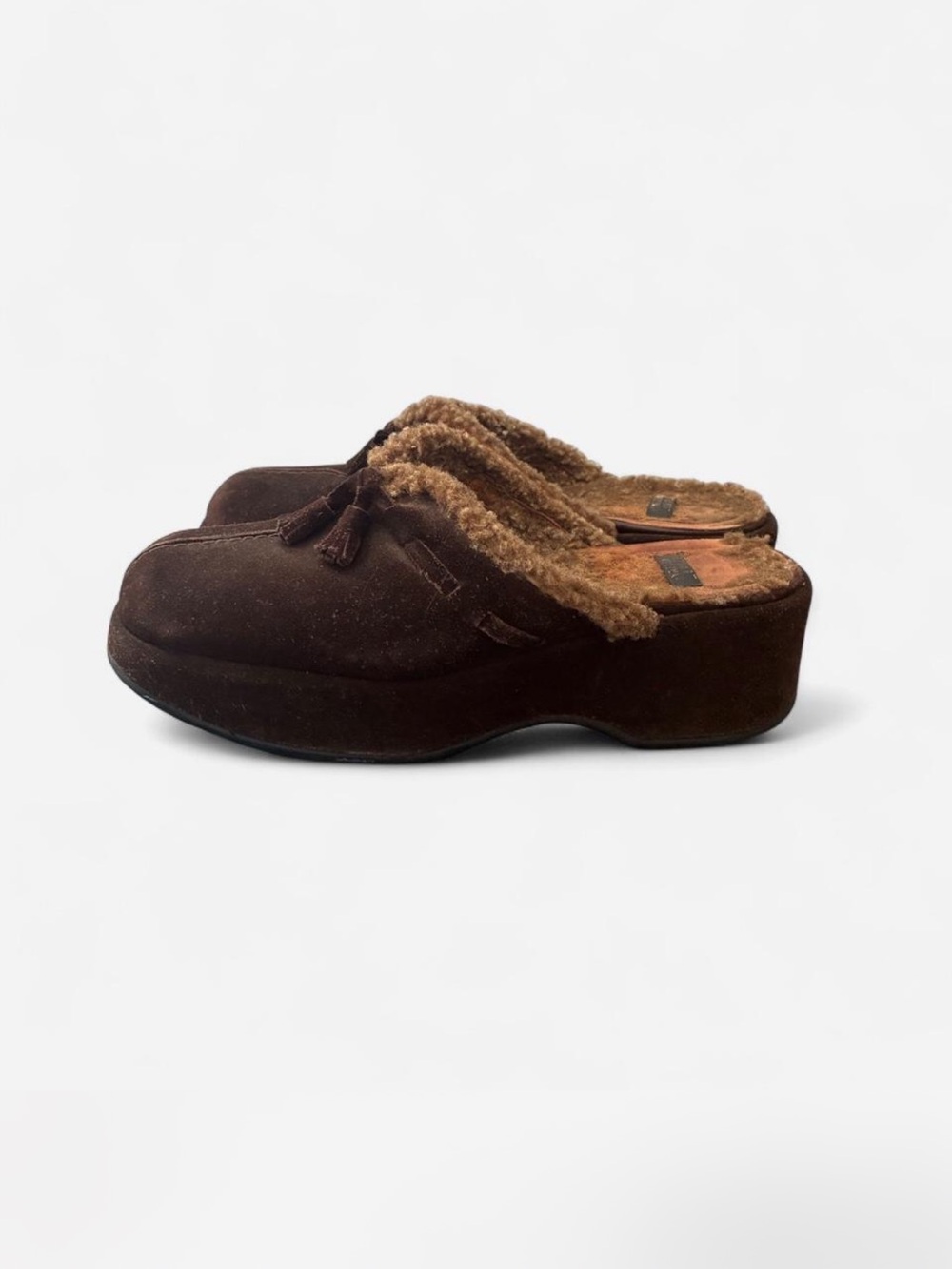 Stuart Weitzman Women’s Brown Suede Clogs